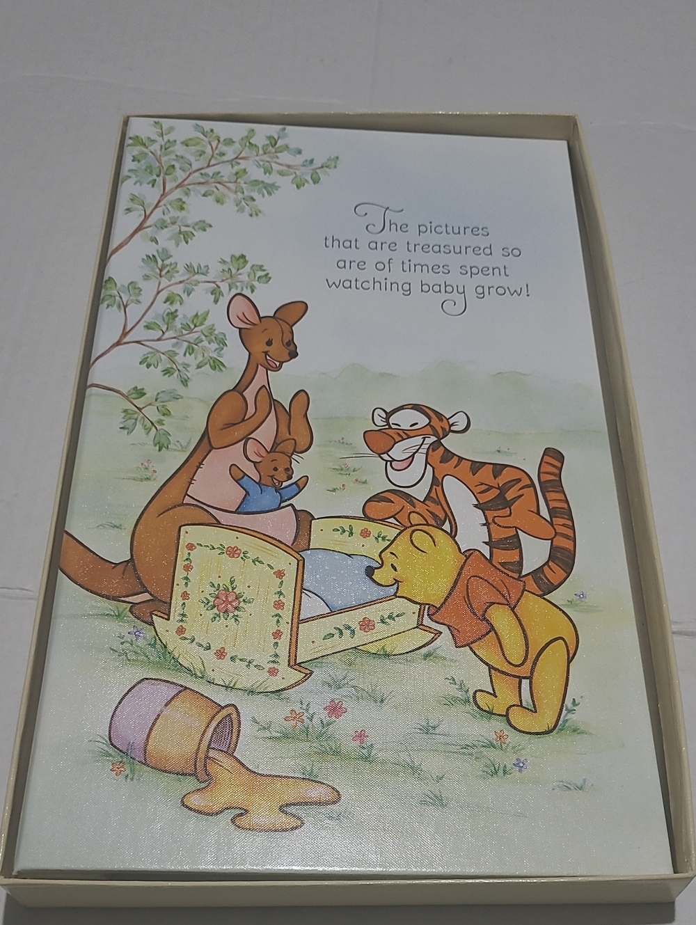 Vintage Hallmark Winnie the Pooh Photo Album Yellow and Brown W/ Green Accents